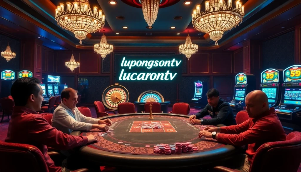 Experience a thrilling poker game featuring high-stakes players at a luxurious casino, embodying the excitement of luongsontv.