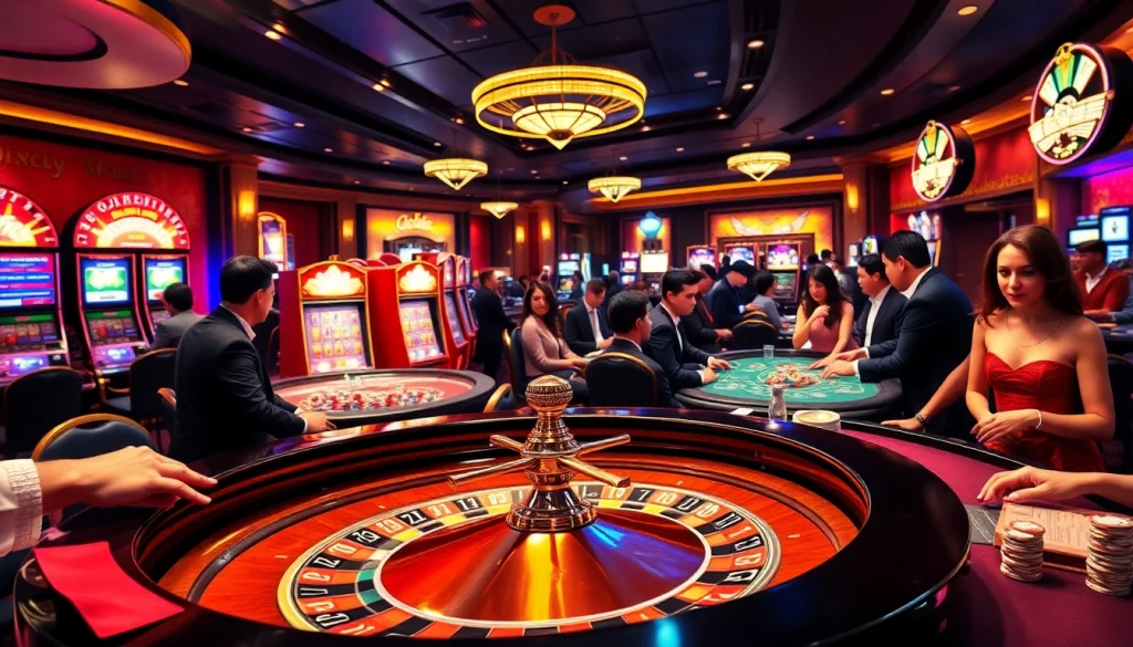 Participants at the roulette table in a lively casino scene at https://rr88.mov/ showcasing excitement and luxury.